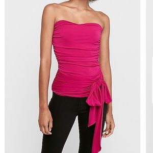 NWT Express Ruched Sash Tie Tube Top